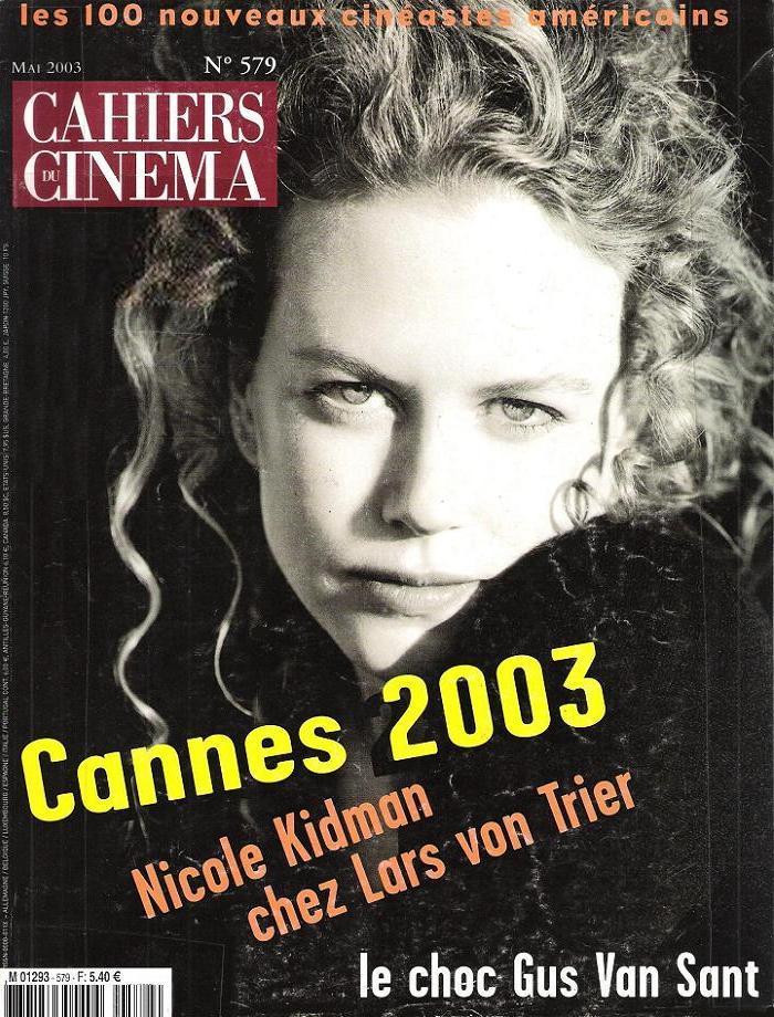 CAHIERS DU CINEMA magazine side cover Issue 579 May 2003