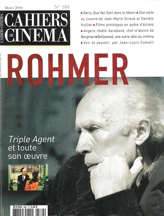 CAHIERS DU CINEMA magazine side cover Issue 588 March 2004