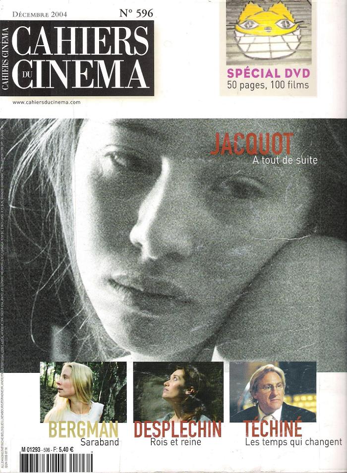 CAHIERS DU CINEMA magazine side cover Issue 596 December 2004