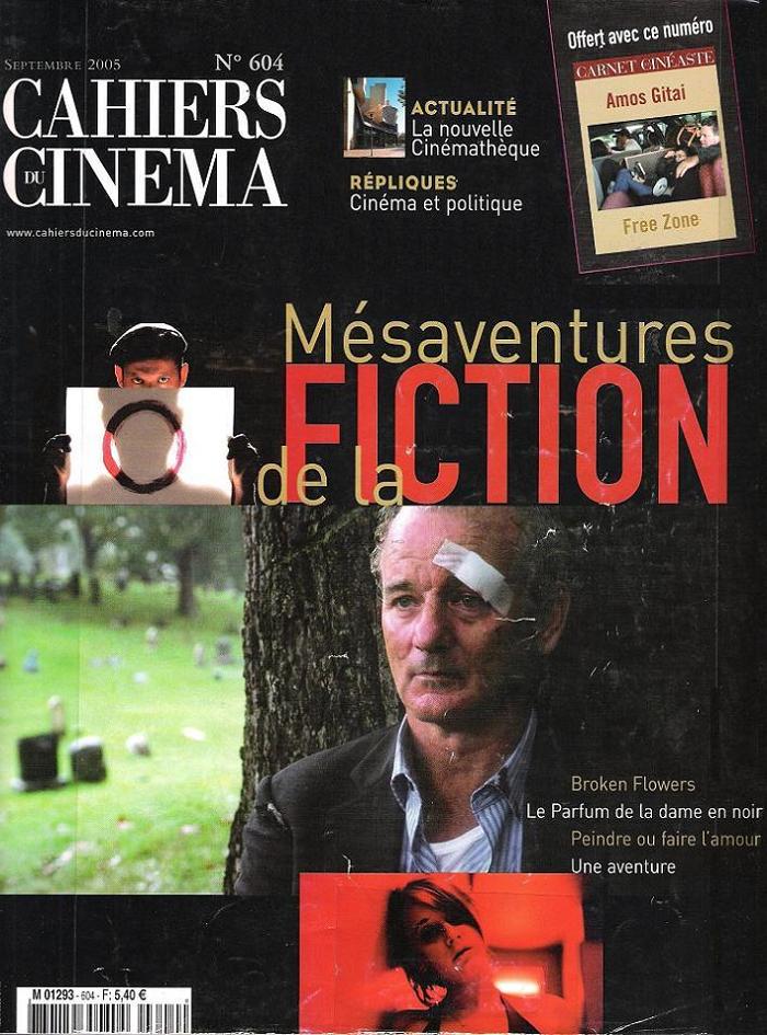 CAHIERS DU CINEMA magazine side cover Issue 604 September 2005