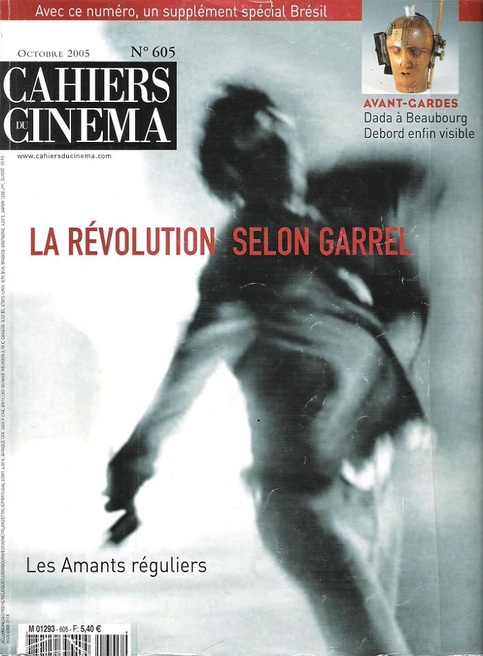 CAHIERS DU CINEMA magazine side cover Issue 605 October 2005