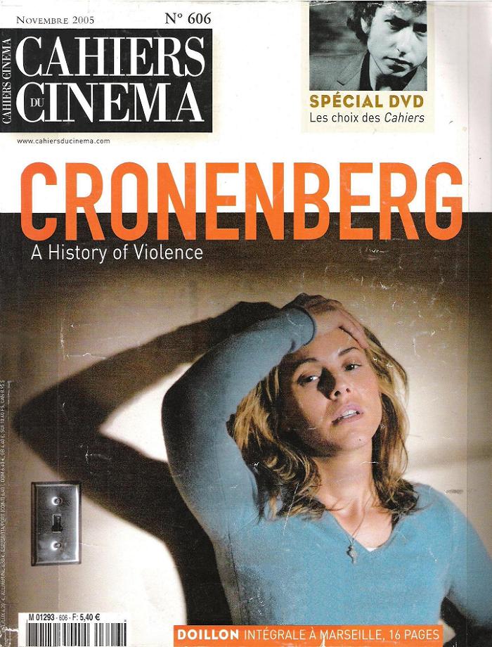 CAHIERS DU CINEMA magazine side cover Issue 606 November 2005