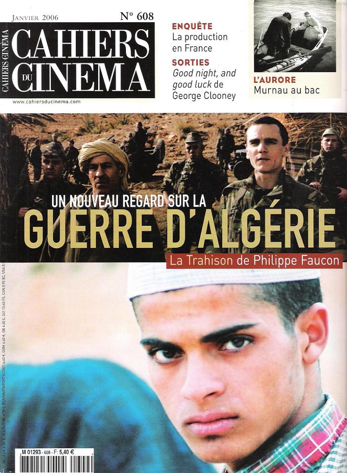 CAHIERS DU CINEMA magazine side cover Issue 608 January 2006
