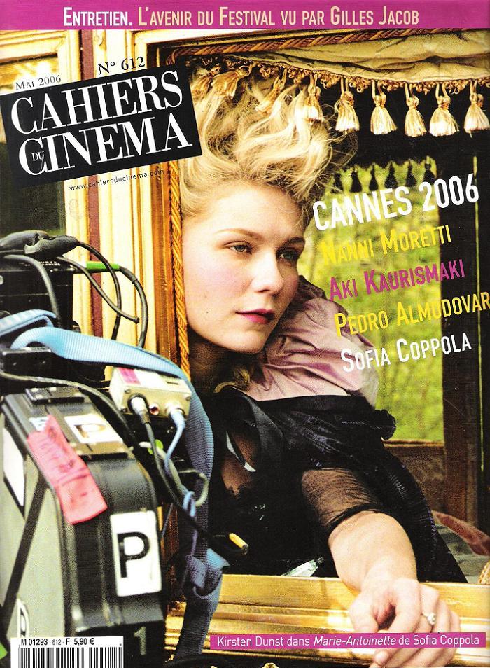 CAHIERS DU CINEMA magazine side cover Issue 612 May 2006