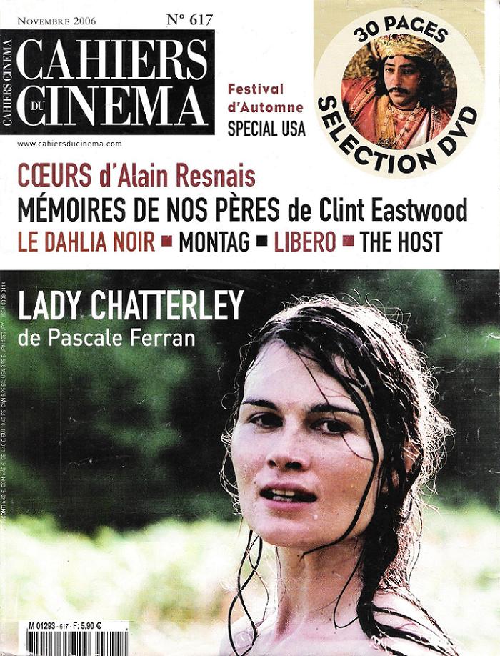 CAHIERS DU CINEMA magazine side cover Issue 617 November 2006