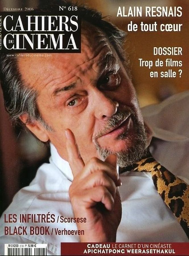 CAHIERS DU CINEMA magazine side cover Issue 618 December 2006