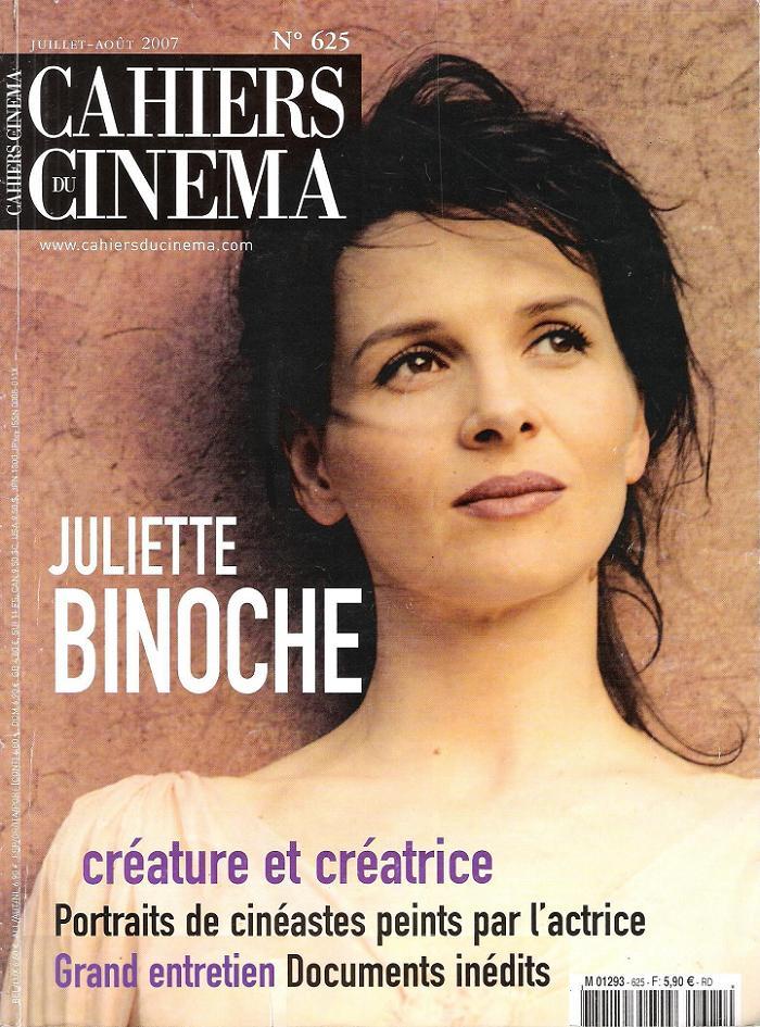 CAHIERS DU CINEMA magazine side cover Issue 625 July/August 2007