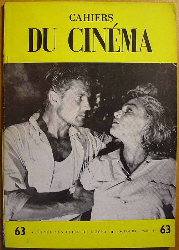 CAHIERS DU CINEMA magazine side cover Issue 63 October 1956