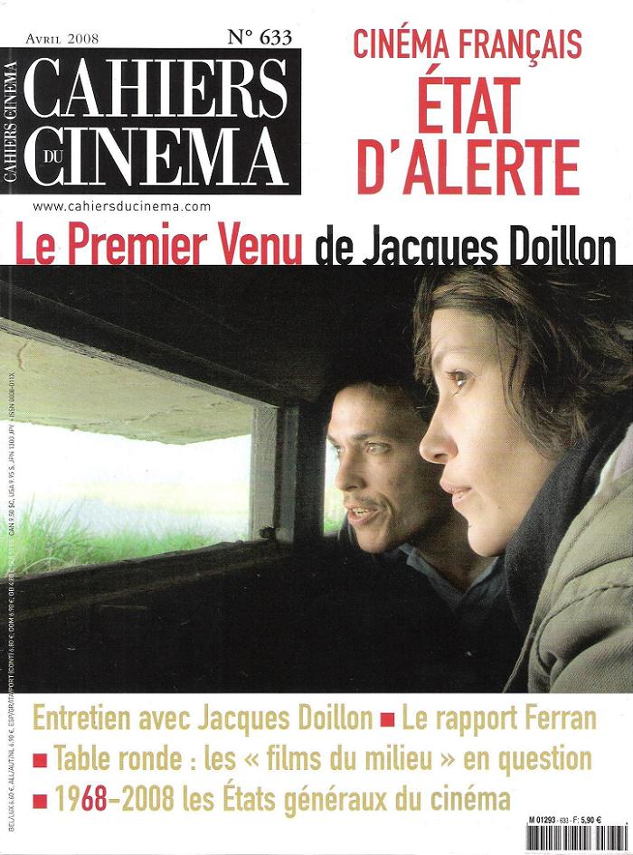 CAHIERS DU CINEMA magazine side cover Issue 633 April 2008