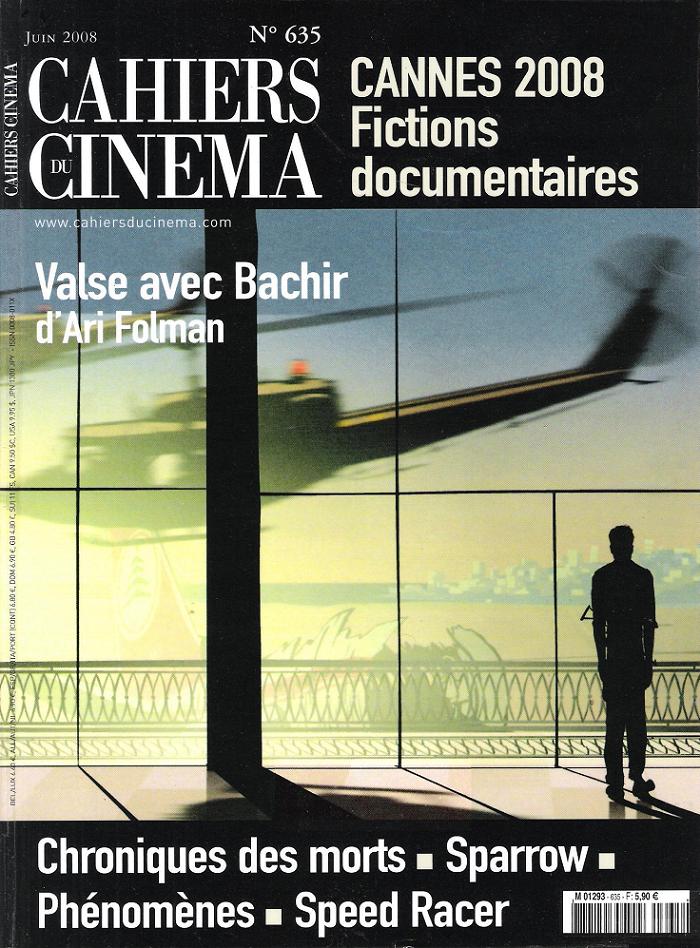 CAHIERS DU CINEMA magazine side cover Issue 635 June 2008