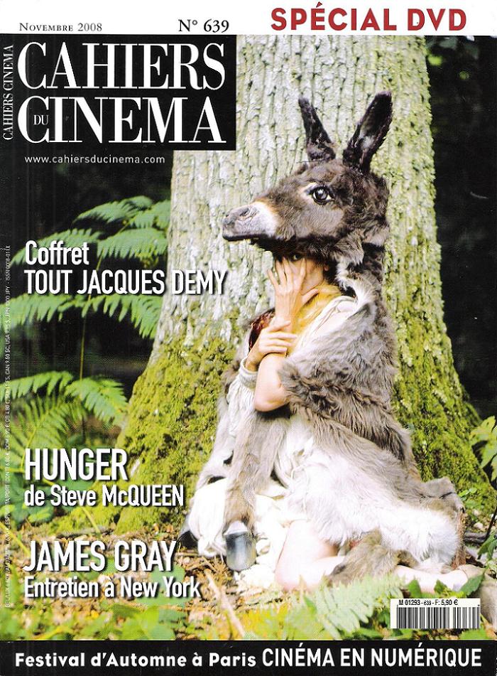 CAHIERS DU CINEMA magazine side cover Issue 639 November 2008