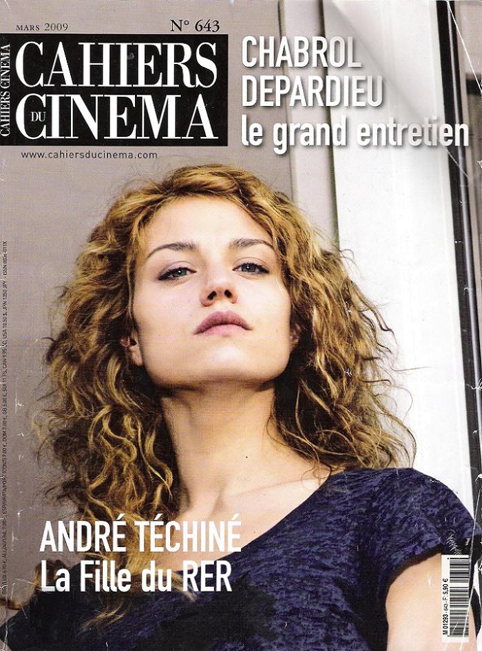 CAHIERS DU CINEMA magazine side cover Issue 643 March 2009