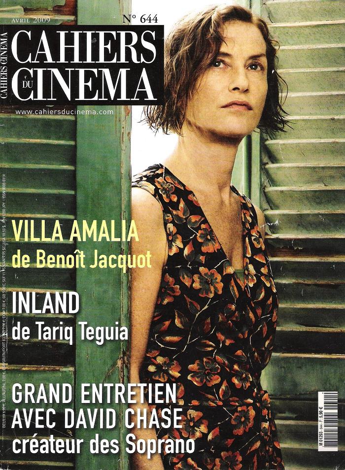 CAHIERS DU CINEMA magazine side cover Issue 644 April 2009