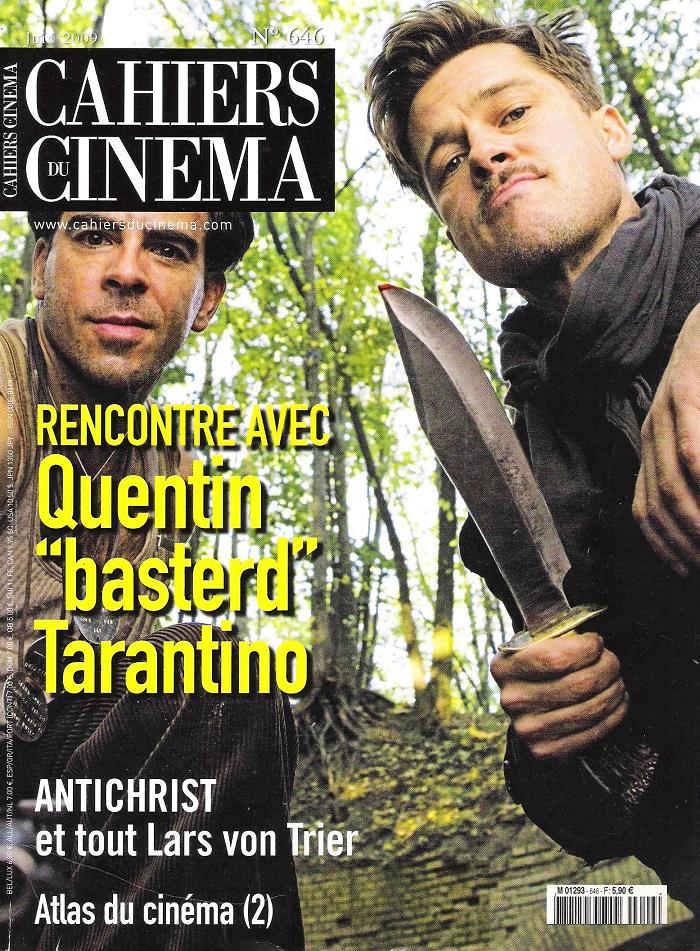 CAHIERS DU CINEMA magazine side cover Issue 646 June 2009