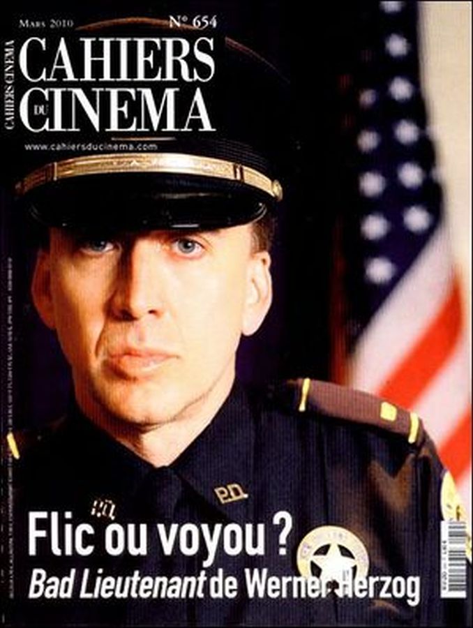 CAHIERS DU CINEMA magazine side cover Issue 654 March 2010