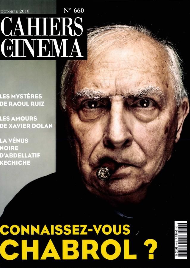 CAHIERS DU CINEMA magazine side cover Issue 660 October 2010