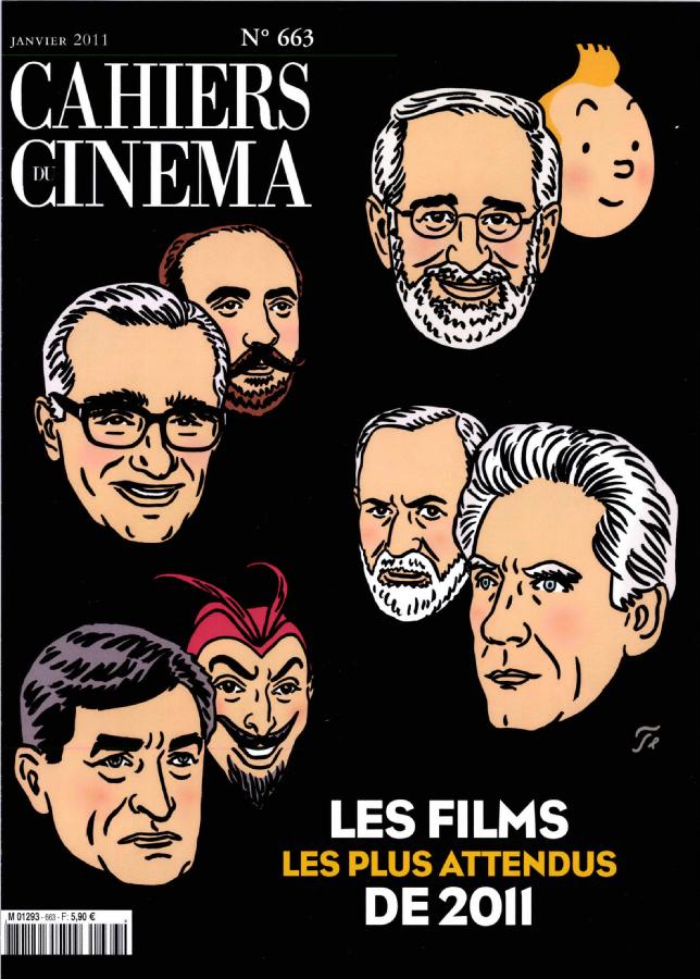 CAHIERS DU CINEMA magazine side cover Issue 663 January 2011