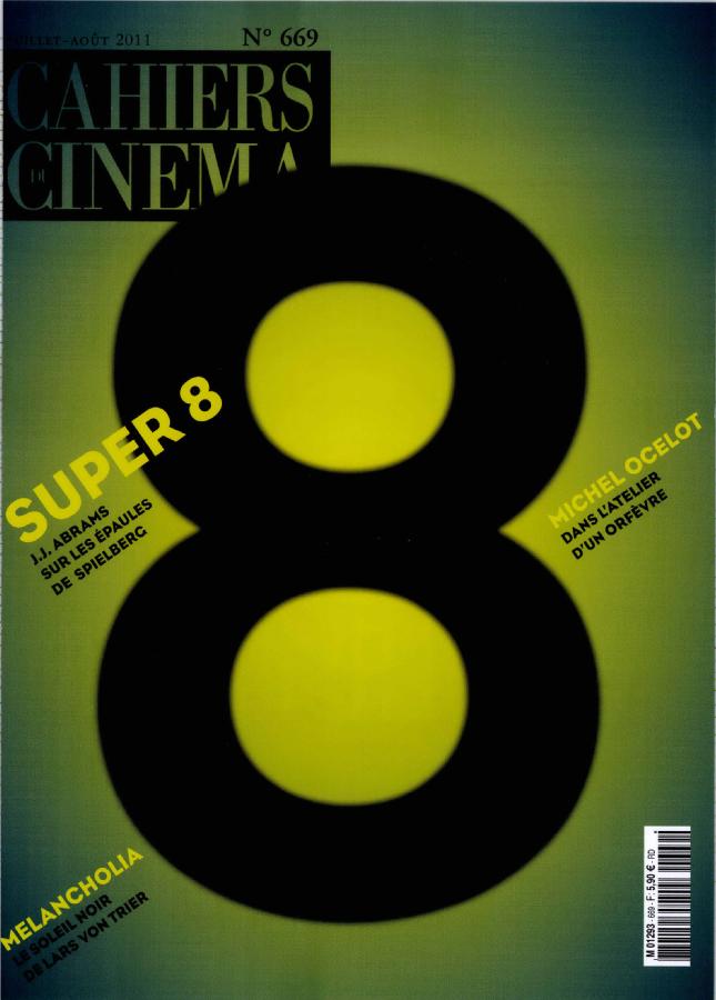 CAHIERS DU CINEMA magazine side cover Issue 669 July/August 2011