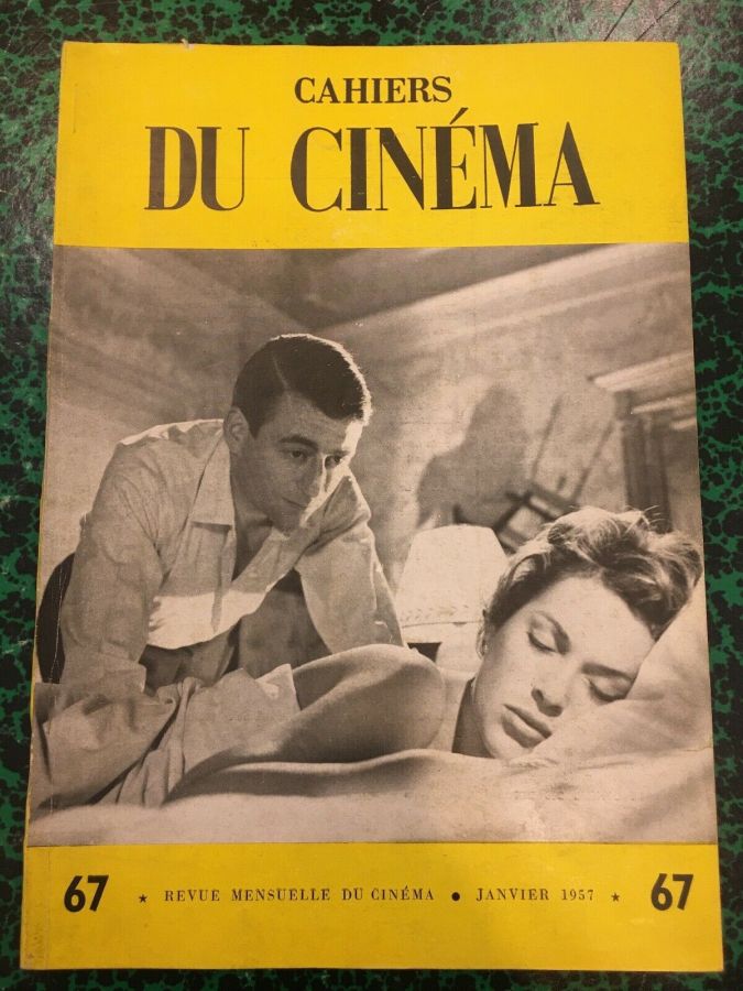 CAHIERS DU CINEMA magazine side cover Issue 67 January 1957