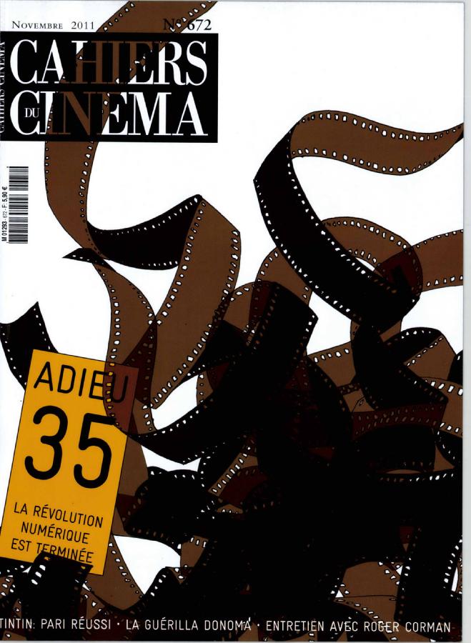 CAHIERS DU CINEMA magazine side cover Issue 672 November 2011