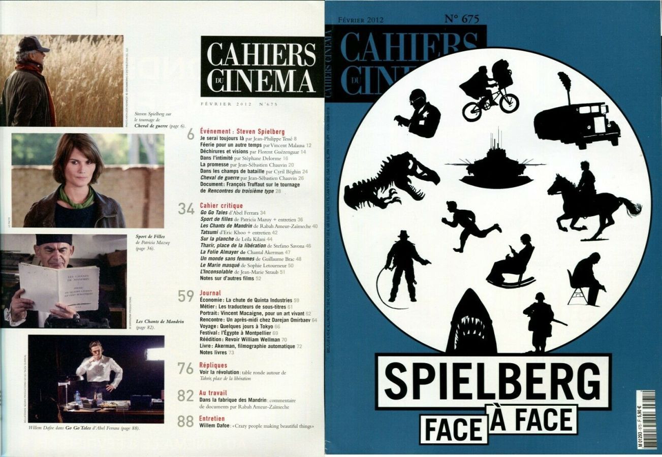 CAHIERS DU CINEMA magazine side cover Issue 675 February 2012