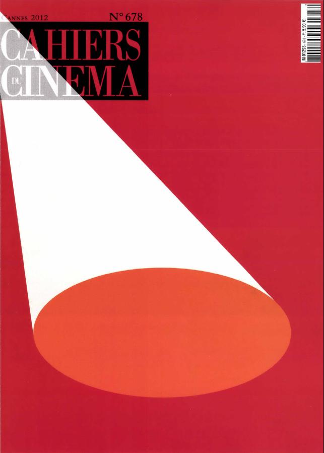 CAHIERS DU CINEMA magazine side cover Issue 678 May 2012