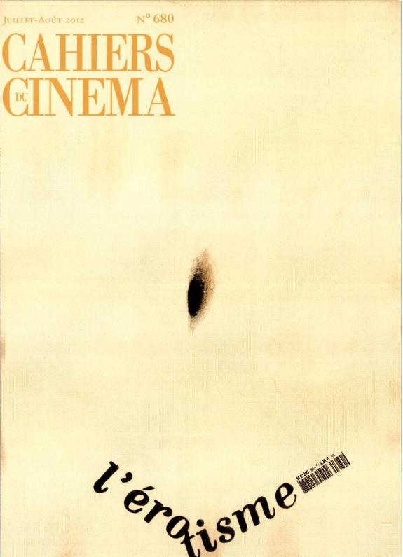 CAHIERS DU CINEMA magazine side cover Issue 680 July/August 2012