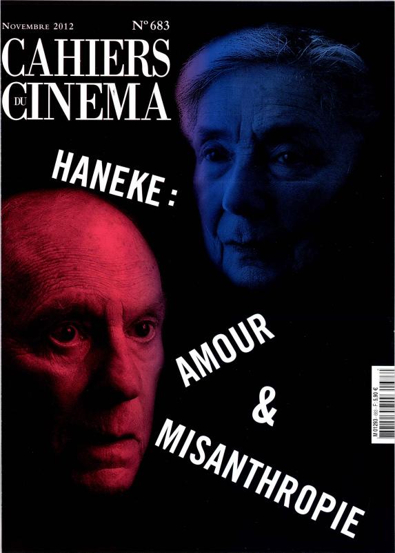 CAHIERS DU CINEMA magazine side cover Issue 683 November 2012