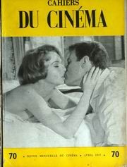 CAHIERS DU CINEMA magazine side cover Issue 70 April 1957