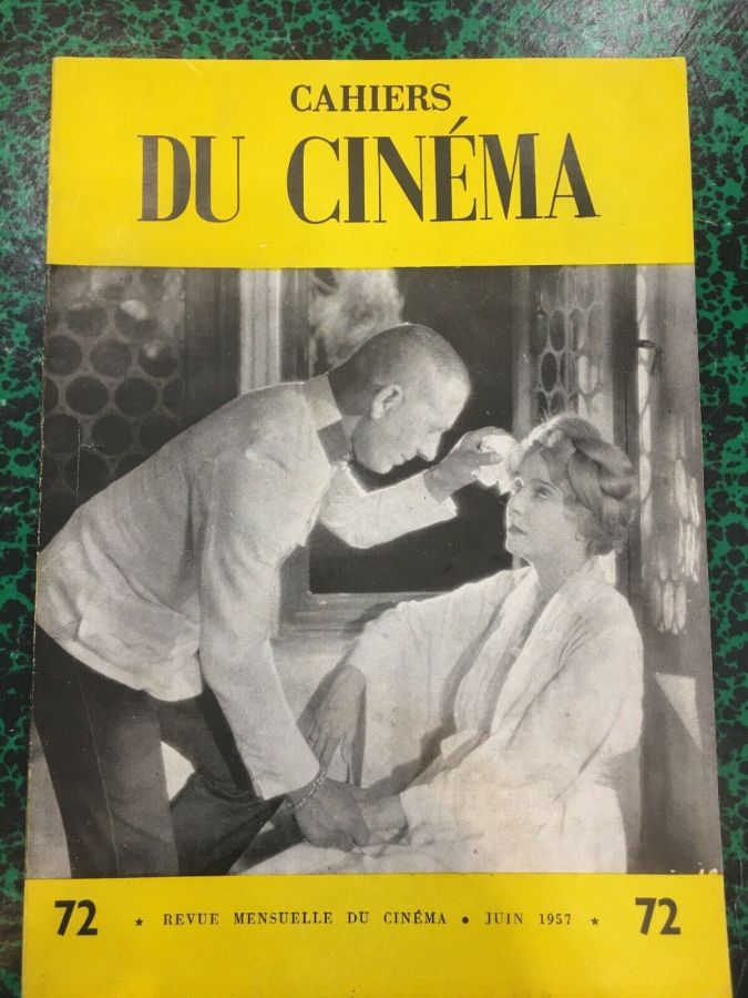 CAHIERS DU CINEMA magazine side cover Issue 72 June 1957