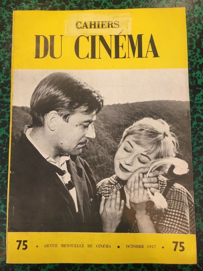 CAHIERS DU CINEMA magazine side cover Issue 75  1957