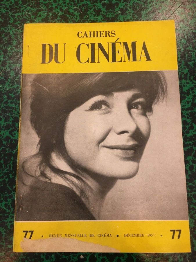 CAHIERS DU CINEMA magazine side cover Issue 77 December 1957