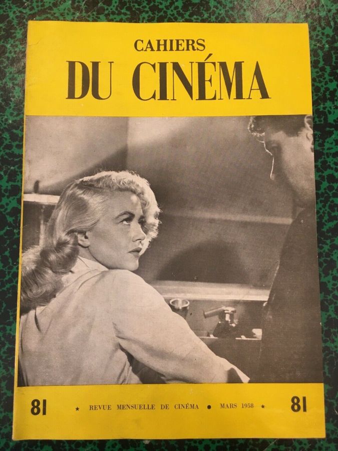 CAHIERS DU CINEMA magazine side cover Issue 81 March 1958