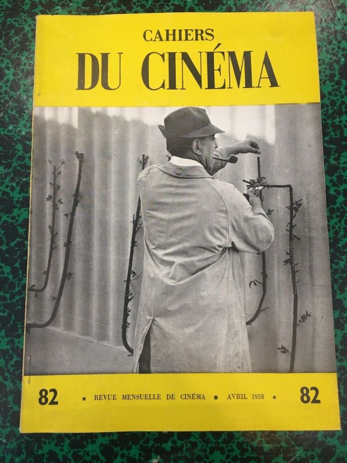 CAHIERS DU CINEMA magazine side cover Issue 82 April 1958