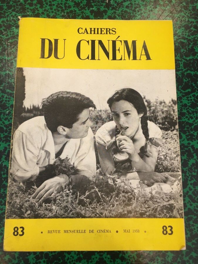 CAHIERS DU CINEMA magazine side cover Issue 83 May 1958