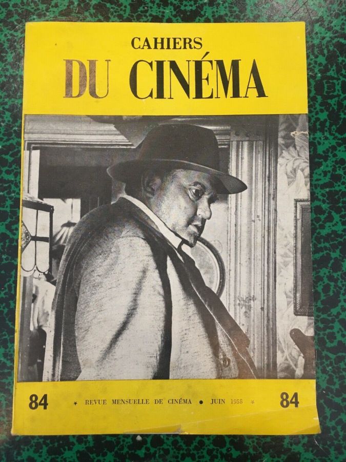 CAHIERS DU CINEMA magazine side cover Issue 84 June 1958