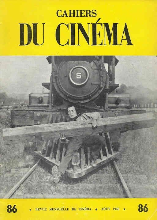 CAHIERS DU CINEMA magazine side cover Issue 86 August 1958