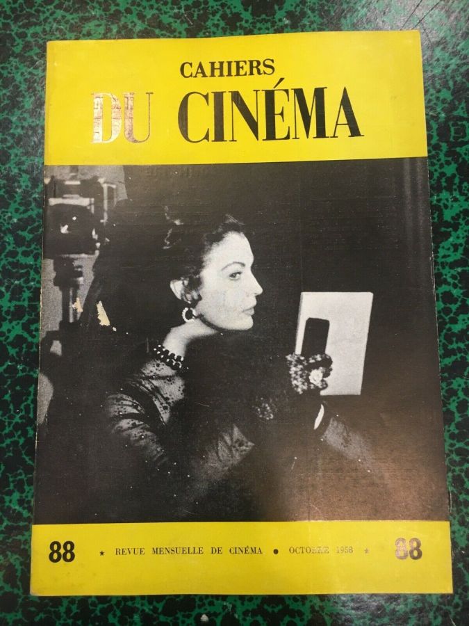 CAHIERS DU CINEMA magazine side cover Issue 88  1958