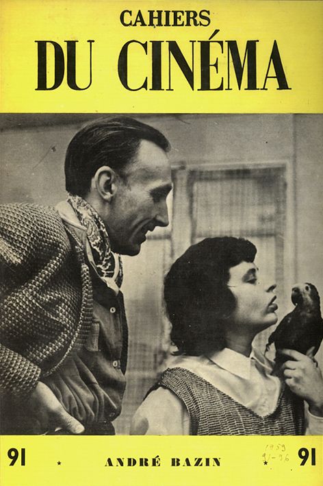 CAHIERS DU CINEMA magazine side cover Issue 91 January 1959