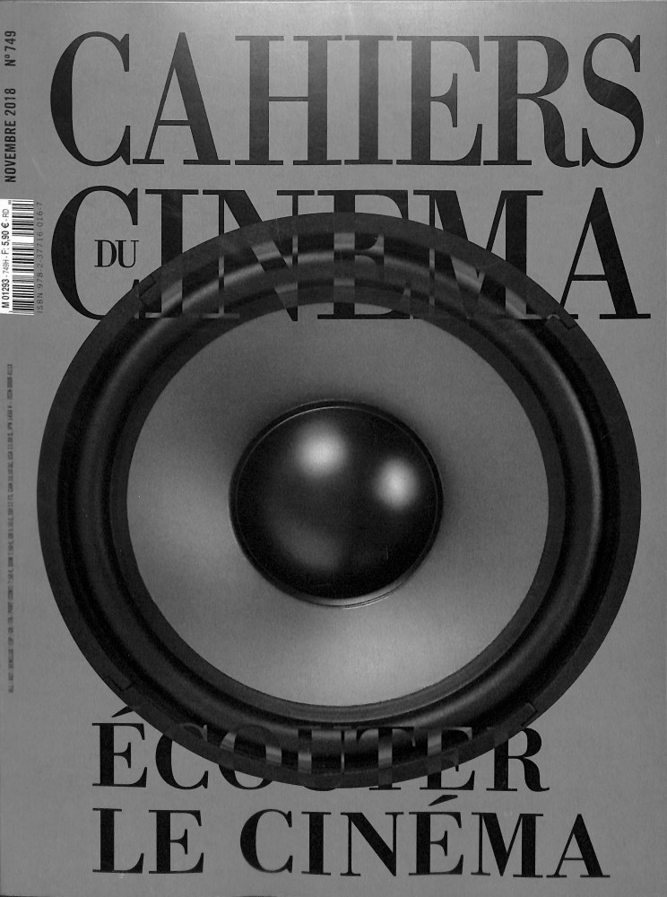 CAHIERS DU CINEMA magazine side cover Issue 749  November 2018