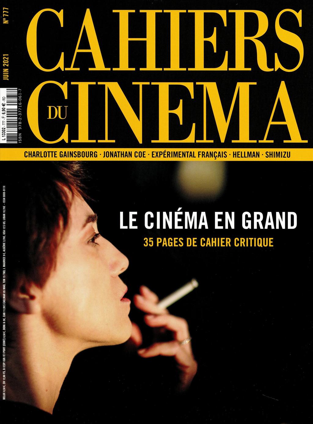 CAHIERS DU CINEMA magazine side cover Issue 777  June 2021