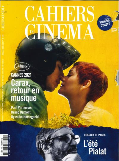 CAHIERS DU CINEMA magazine side cover Issue 778  July/August 2021
