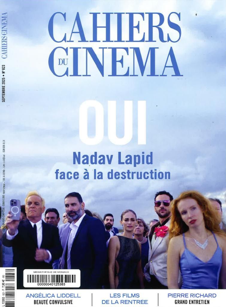 CAHIERS DU CINEMA magazine side cover Issue 823  September 2025