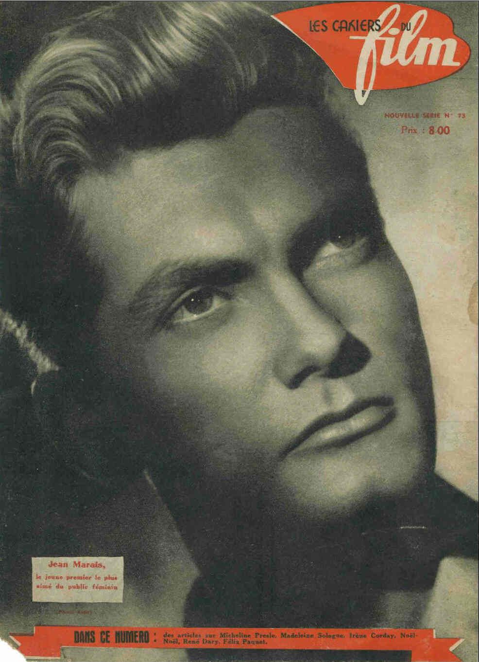 CAHIERS DU FILM | LES magazine side cover Issue 73 June 1944