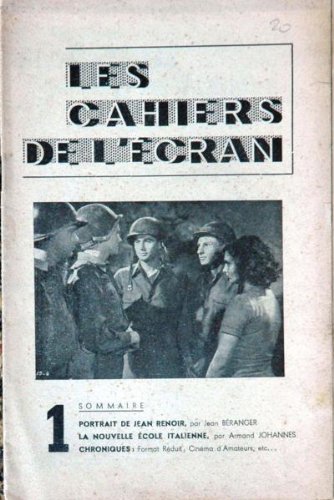 CAHIERS DE L ECRAN | LES magazine side cover Issue 1  