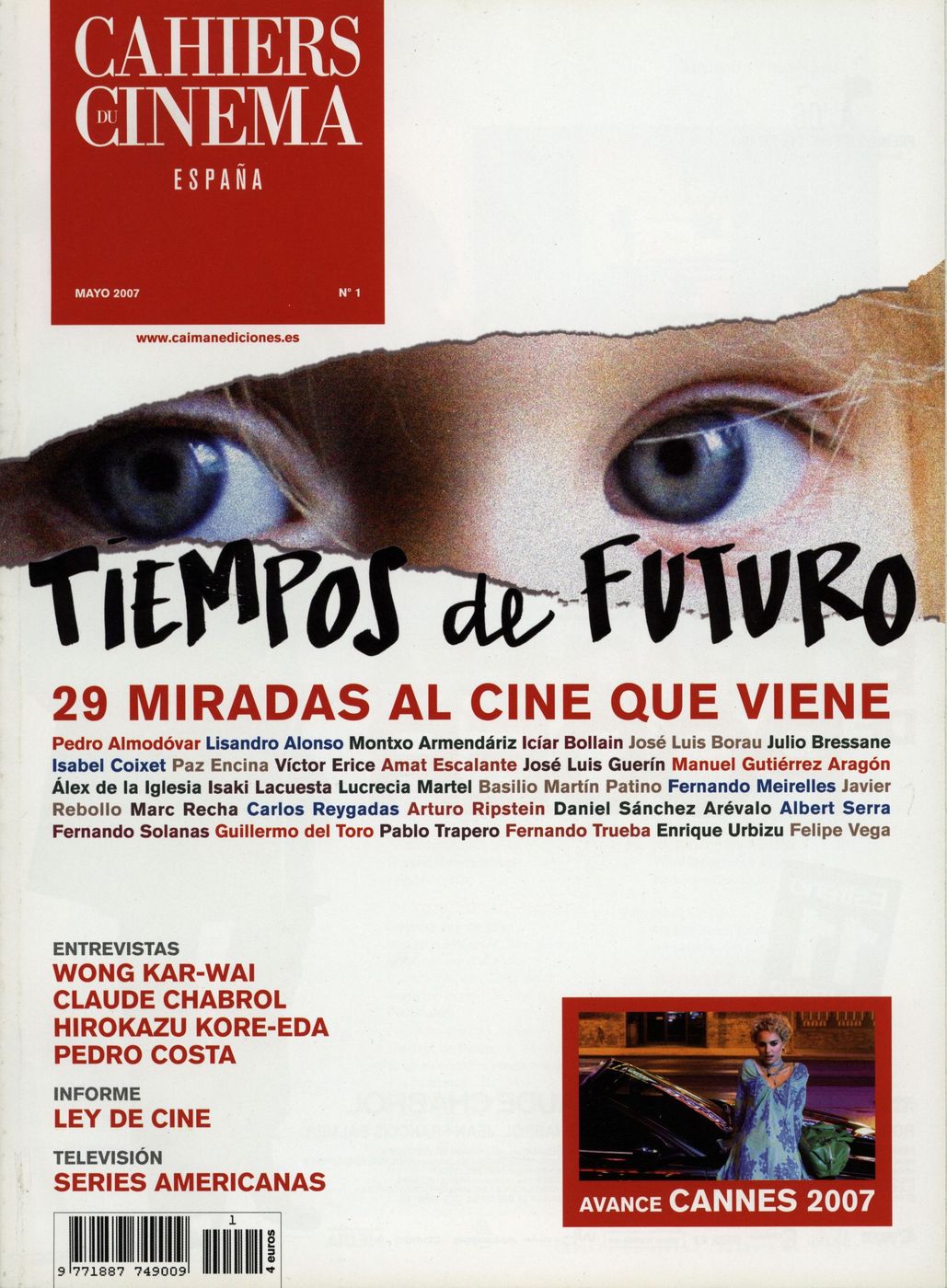 CAIMAN CUADERNOS DE CINE magazine side cover Issue 1 May 2007
