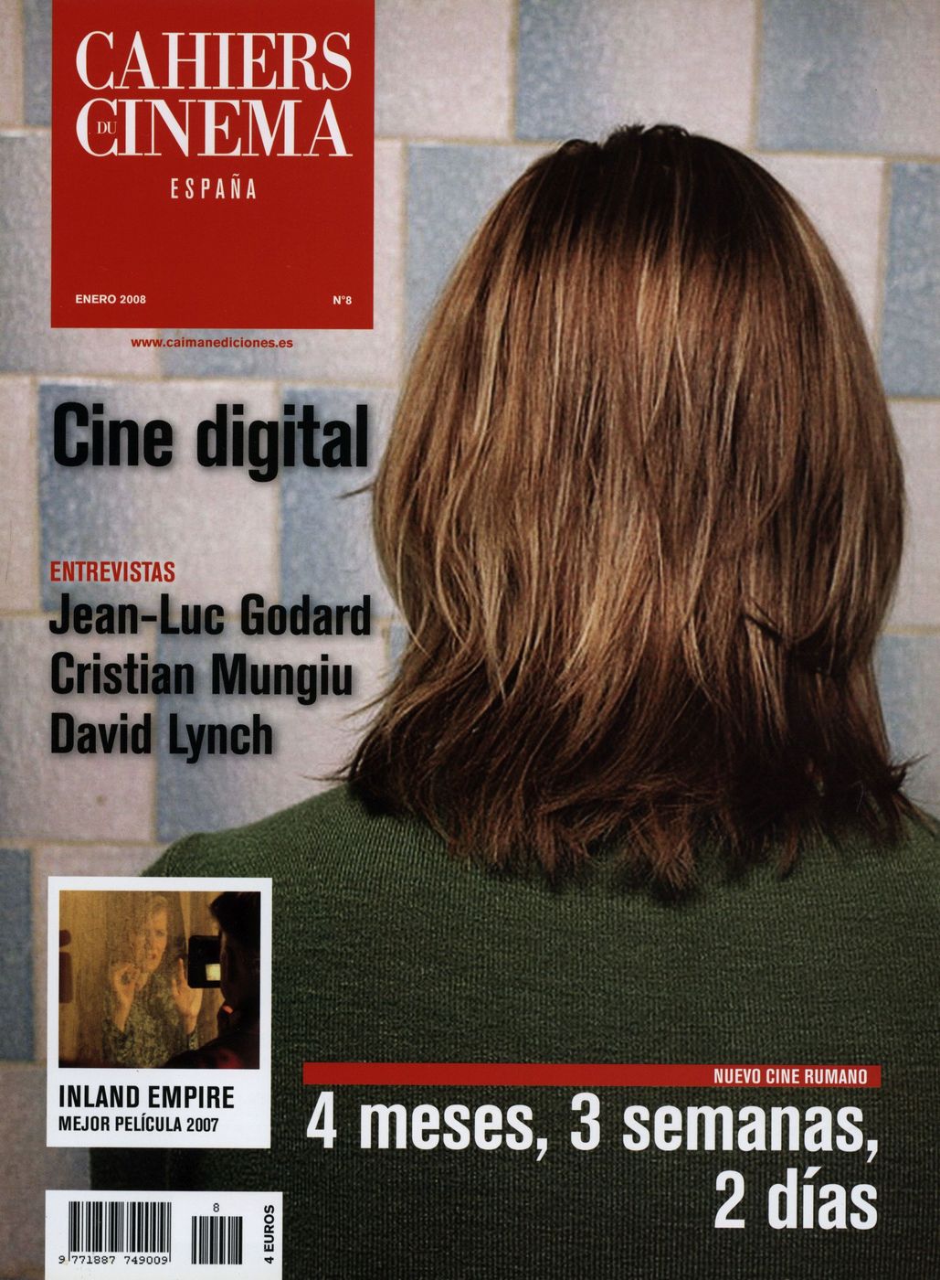CAIMAN CUADERNOS DE CINE magazine side cover Issue 8 January 2008