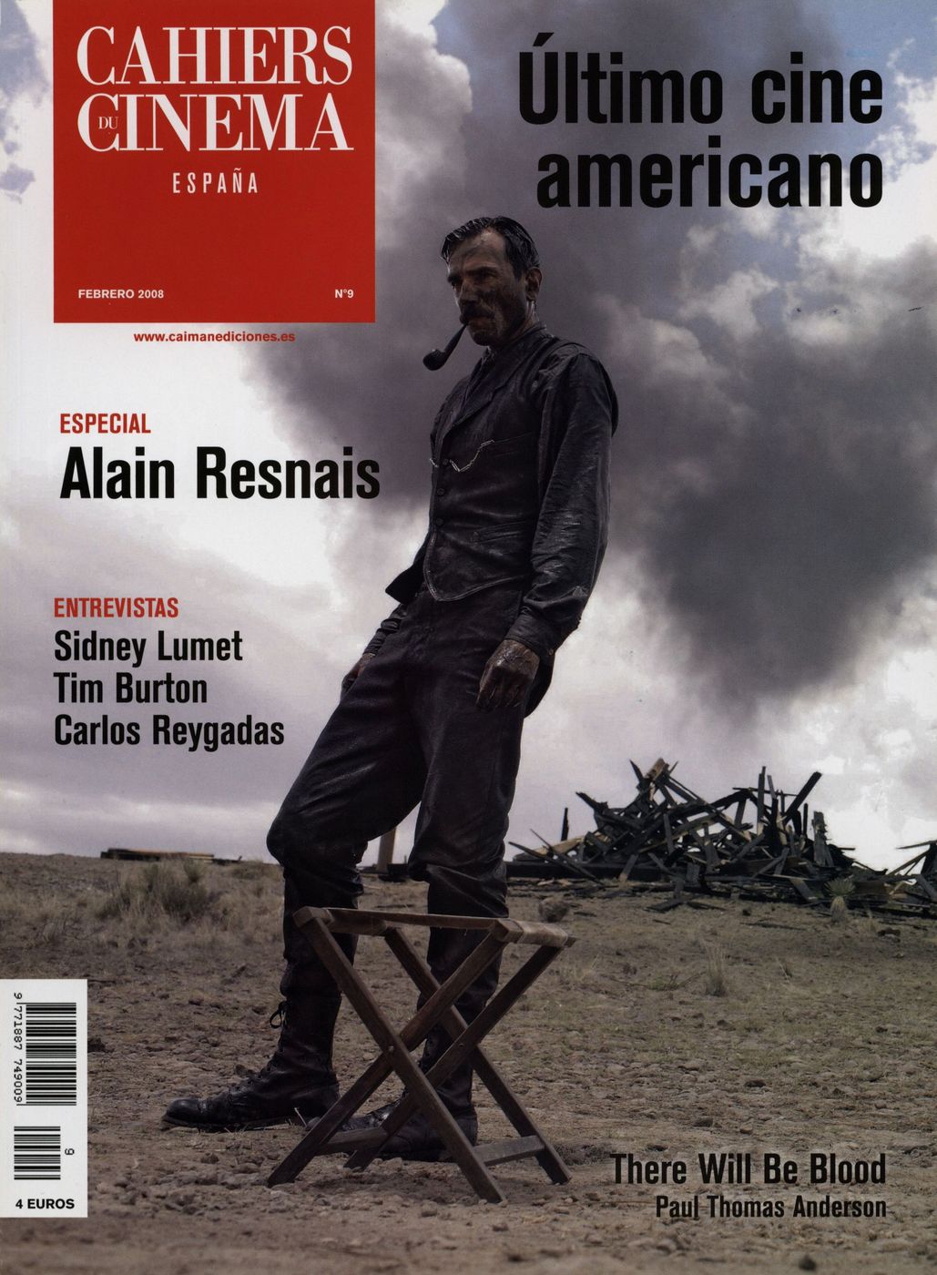 CAIMAN CUADERNOS DE CINE magazine side cover Issue 9 February 2008