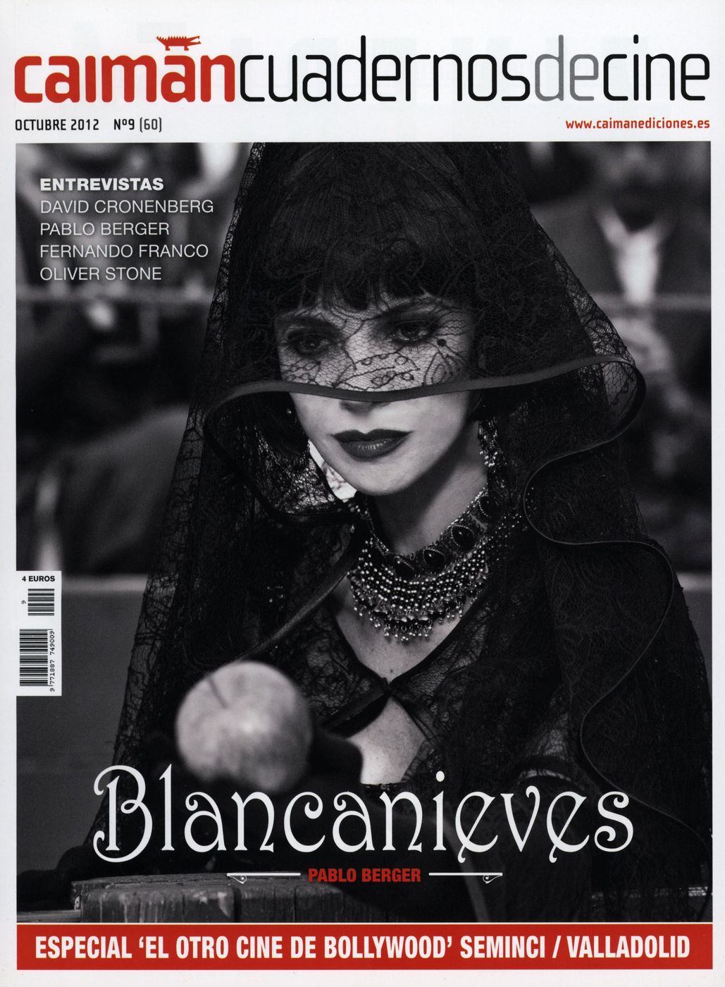 CAIMAN CUADERNOS DE CINE magazine side cover Issue 60 October 2012