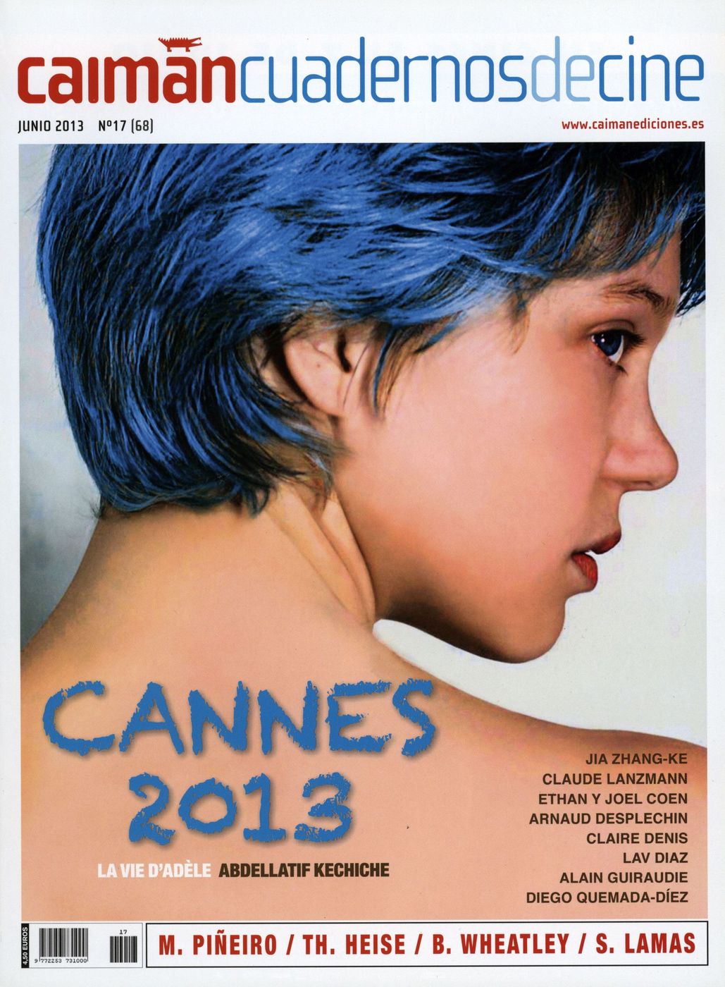 CAIMAN CUADERNOS DE CINE magazine side cover Issue 68 June 2013